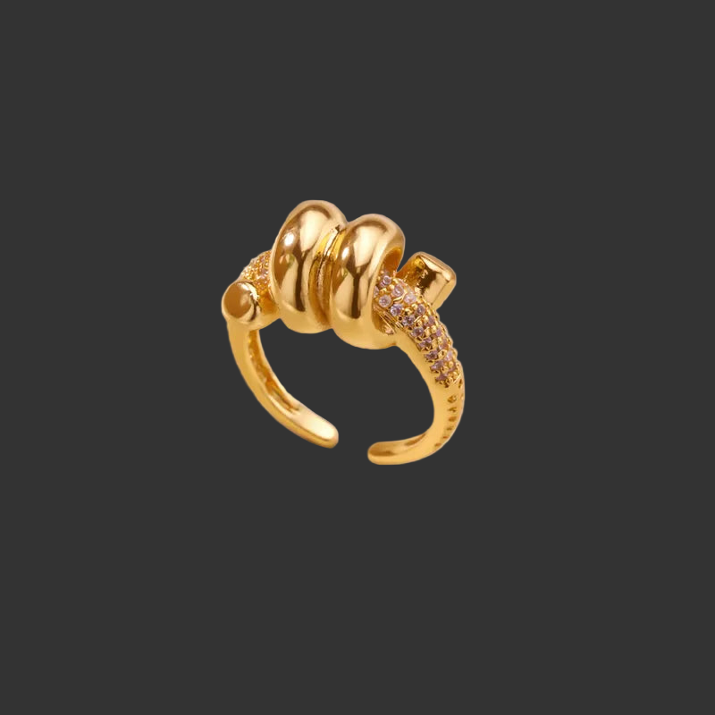 Women's Ring -  Adjustable Pave Knot Ring