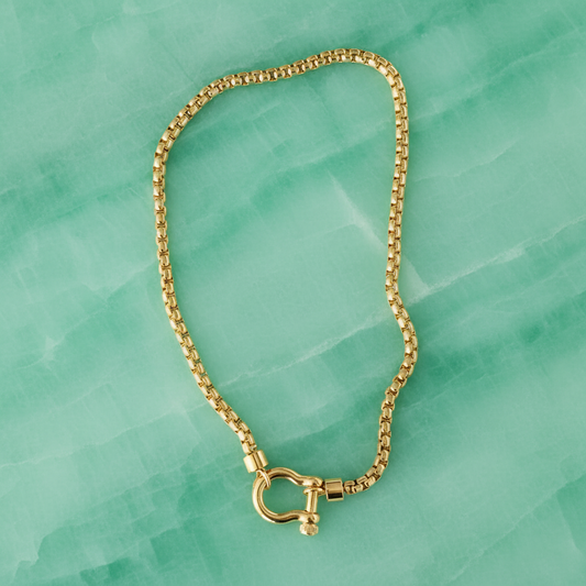 Lucky Gold Adjustable Horseshoe Necklace - Timeless Jewelry Gift - metal content